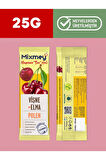 Mixmey Bee Polenli Vişne Meyve Bar 12 Adet | Glutensiz Sağlıklı Atıştırmalık - 25gr X 12 Adet