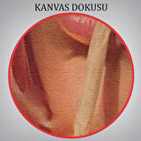 Platonik Aşkın Tavrı Sigarasını Yanan Bir Kalpten Yakan Kadın Kanvas Tablo-5247