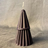 Uretti - Ayşe 7362 - El Yapımı Noel Baba Detaylı Mor Mum - 6 x 12 cm