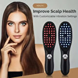 ​​Buharlı Titreşimli ve Kırmızı Mavi Işık Terapili Kafa ve Saç Bakım Tarağı (5250)