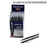 50 ADET PENSAN BÜRO SİYAH TÜKENMEZ KALEM M-MEDİUM - 1.0MM UÇ (5250)