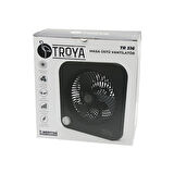 MASA ÜSTÜ VANTİLATÖR FAN=22CM 3 KADEME HIZ 40W  3 PERVANE  SİYAH PLS.STAND=28X27X13CM TR-516 (5250)