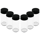 6 PCS CAM - 225ML BAHARATLIK - TUZLUK PLASTİK KAPAK (5250)