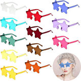 Yıldız Şekilli Çerçevesiz Parti Gözlüğü 6 Renk 6 Adet (5250)