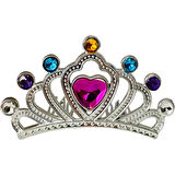 Gümüş Renk Taraklı Model Prenses Kraliçe Tacı 1 No 12x7 cm (5250)