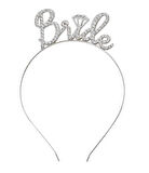Gümüş Renkli Taşlı “Bride” Gelin Tacı – El Yazısı Yazı Tipiyle (5250)