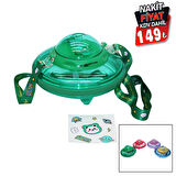 UFO MODELİ RENKLİ MİKA KRİSTAL SULUK MATARA PİPETLİ - TAŞIMA ASKILI 550ML ( HERHANGİ BİR RENK  GÖNDERİLİR )  (5250)