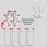 Tabak Bardak Kase Standı Bulaşık Kurutma Tutucu Mutfak Düzenleyici Organizatör (5250)