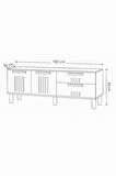 Dia Tv Sehpası 2 Kapaklı Ve 2 Çekmeceli Tasarım Atlantik Çam Krem - 160x35x52 Cm