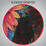 Şeker Kafatası Rengarenk Çiçekli Kafatası Ölülerin Günü Kanvas Tablo-5253