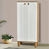 Lidya 2 Kapaklı Ayakkabılık – Atlantik Çam / Beyaz 60x34x135 Cm