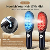 Buharlı Titreşimli ve Kırmızı Mavi Işık Terapili Kafa ve Saç Bakım Tarağı (5256)