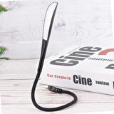 USB Girişli 14 Ledli 3 Kademeli Dokunmatik Masa/Kitap Okuma Lambası Ledi Siyah (5256)