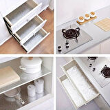 Rulo Gümüş Alüminyum Folyo Duvar Kağıdı, Kendinden Yapışkanlı Raf İçi, Su Geçirmez Folyo  2 mt x 60 cm (5256)