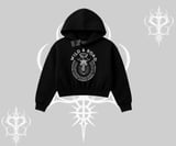 Kapşonlu Crop Sweatshirt Wild & Road Western Skull Biker Street Culture