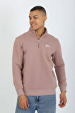 5259-2 Premium Kalite Üç Iplik Yarım Fermuarlı Relax Fit Sweatshırt