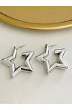 Kadın İthal Yıldız Küpe 4 cm