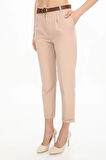Belizzia BEL LASTİKLİ KEMERLİ DUBLE PAÇA KADIN PANTOLON