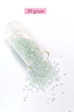 Kesme Cam Boncuk 2mm - 20 Gram - Şeffaf Beyaz -BNC320