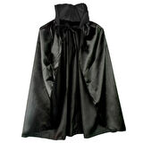 Siyah Renk Yakalı Halloween Pelerini 90 cm (5263)