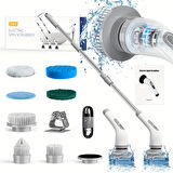 Yeni Nesil 7 Temizleme Başlıklı Dijital - Banyo-Mutfak-Araç Temizlik Fırçası Seti (5264)