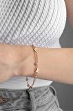 925 Ayar Gümüş Rose Kelebek Figürlü Trend Bileklik