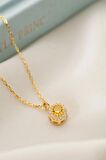 925 Ayar Gümüş Kasım Ayı Doğum Taşı ( Citrine ) Kolye