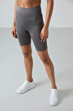 TOMMY LİFE T15BY-91013 BAYAN BİSİKLETÇİ TAYT KOYU GRİ