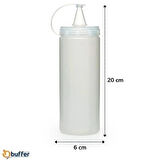 İpek Yıldızı® Şeffaf Kapaklı Sızdırmaz Yağlık Sosluk Şişesi Plastik Yağdanlık 400 ml AP-9028