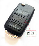 Skoda Octavia Roomster 2004-2008 Uyumlu Anahtar Kabı Kumanda Kabı Oto Anahtarlık Logolu