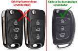 Hyundai Accent Uyumlu Anahtar Kabı Kumanda Kabı Oto Anahtarlık Vidali Logolu HYN17 Uçlu Sol Kanal
