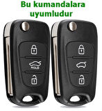 Kia Rio Ceed Sportage Bongo Uyumlu Anahtar Kumanda Kılıfı Kabı Oto Anahtarlık Beyaz Gold