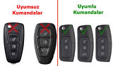 Ford Focus 2 Fiesta Mondeo Uyumlu Silikon Anahtar Kılıfı Kumanda Kılıfı Oto Anahtarlık