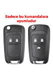 Opel Astra J Insignia Chevrolet Cruze Uyumlu Nano Kumanda Anahtar Kılıfı Oto Anahtarlık Gri Gold