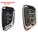 Bmw Tipli KD Keydiy NB29 Uyumlu Kumanda Anahtar Kılıfı Oto Anahtarlık Siyah Gold