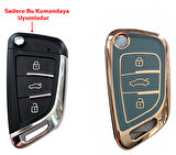 Bmw Tipli KD Keydiy NB29 Uyumlu Kumanda Anahtar Kılıfı Oto Anahtarlık Gri Gold