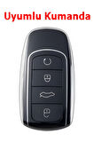 Chery Tiggo 7 Tiggo 8 Omoda 5 Uyumlu Smart Kumanda Anahtar Kılıfı Oto Anahtarlık Turkuaz Gold