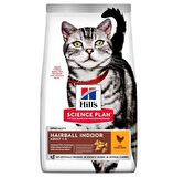 Hill's Science Plan Hairball Indoor Tavuklu Yetişkin Kedi Maması 1.5 KG 