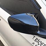 Citroen C Elysee 2012-2022 Batman Yarasa Ayna Kapağı Piano Black ABS Plastik