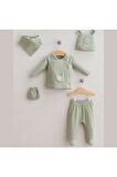 0-3 AY ERKEK HASTANE ÇIKIŞI TEDDY BEAR 5Lİ SET #5285T-YSL