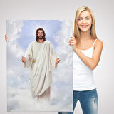 Rab İsa Bulutlarda Göründü, Kilise Hediyesi Hristiyan Kanvas Tablo-5289