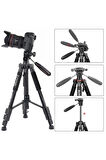 Q111 Profesyonel Alüminyum Tripod 5 Kg Taşıma Kapasiteli