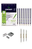 Canson 1557 Eskiz Defterli Karakalem Çizim Seti