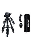 Q100 Masaüstü Mini Tripod-Telefon/DSLR/Projeksiyon Uyumlu-Bluetooth Kumanda ve Telefon Tutucu