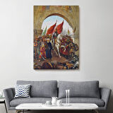 Fausto Zonaro Fatih Sultan Mehmet İstanbul'a Girerken Kanvas Tablo-5298