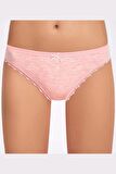 Melanjlı Dantelli Bikini Külot