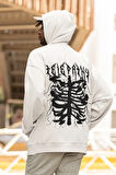 Telepathy Baskılı Unisex Oversize Tasarım Hoodie