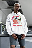 Metallica Kill 'Em All Yazılı Unisex Oversize Rock Metal Grubu Hoodie