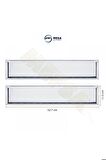 Paslanmaz Krom Metal Plakalık 52.7cm X 11.5cm 2 Adet