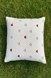 More Home Müslin Bebek Yastık Kılıfı Kapaklı 35X45 Kalp Desenli
